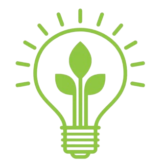 Sustainability Icon: Light bulb