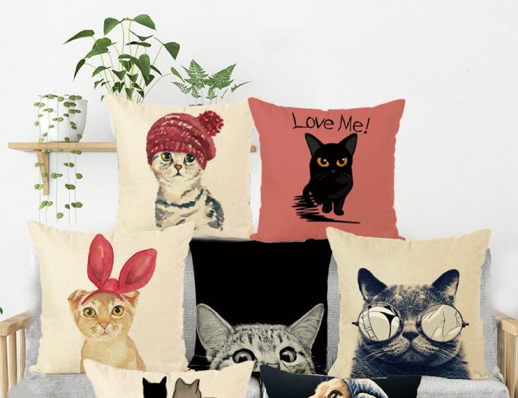 Quirky pillows help me make my home more colorful